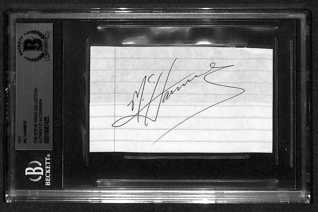 Beckett Authenticated MC Hammer Signed Cut Autograph Slabbed (1 of 1)