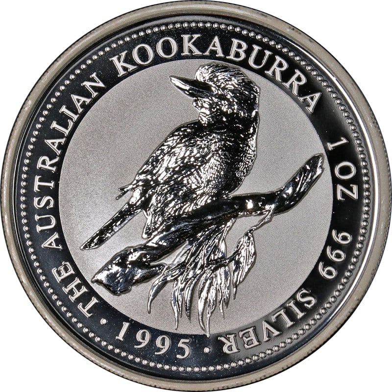 Australian Kookaburra 1995 1 oz .999 Silver Uncertified Coin: Australian Kookaburra 1995 1 oz .999 Silver Uncertified Coin Original 1995 Australia 1 Ounce Silver Kookaburra bullion coin with uncirculated condition, strong strike, and notable luster. This listing