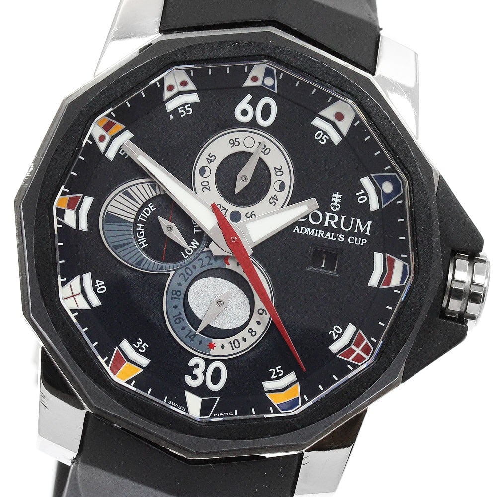 CORUM Admiral's Cup 48 Automatic Mens Titanium Rubber Watch 01.0005 (1 of 6)