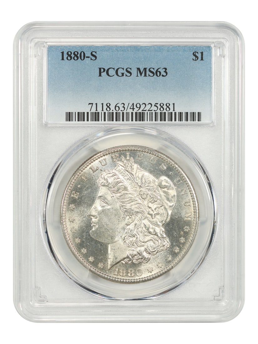 PCGS MS63 1880-S Morgan Silver Dollar San Francisco Mint $1 (1 of 4)