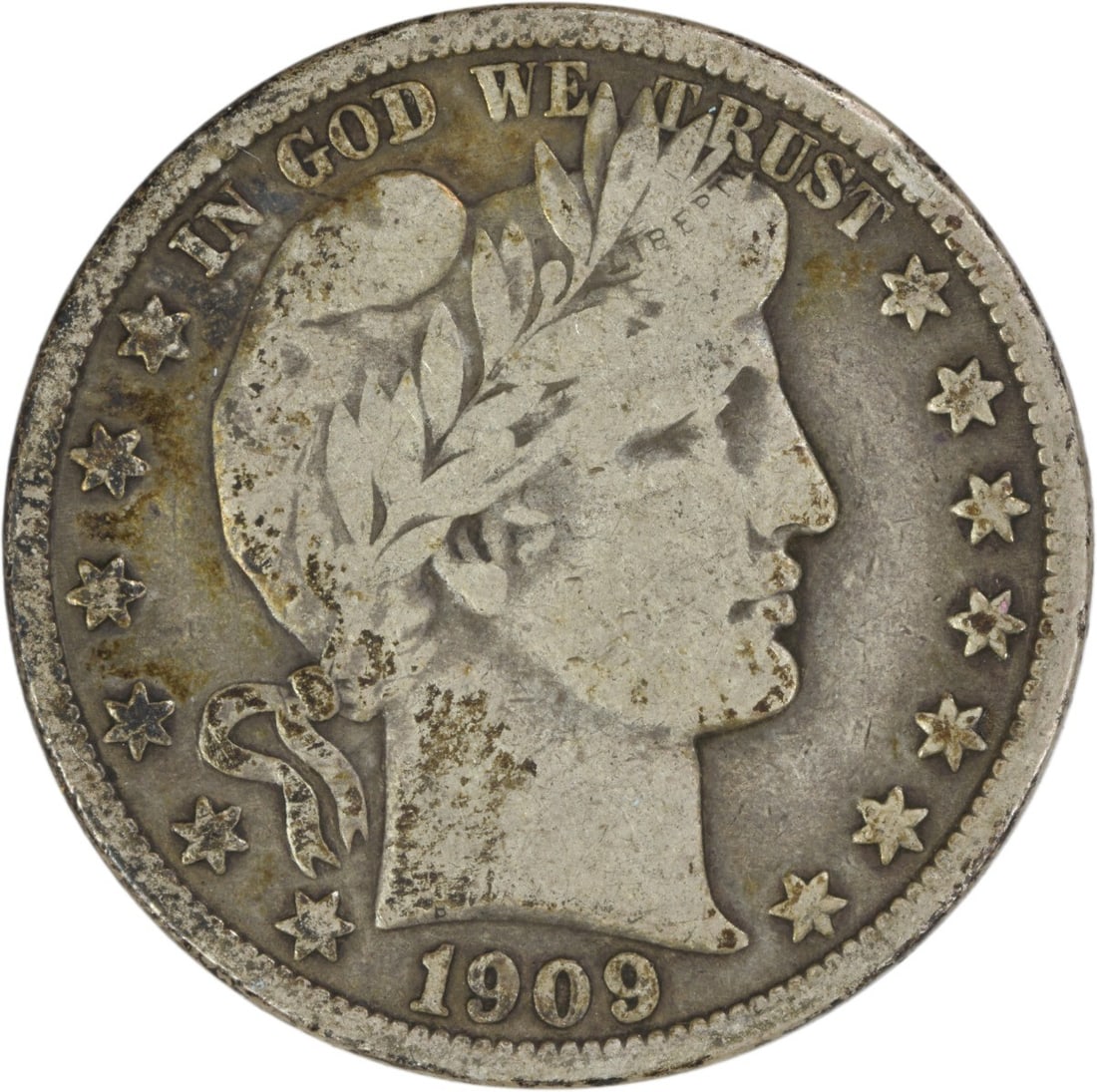 United States 1909 O Barber 50C Silver Half Dollar F (1 of 2)