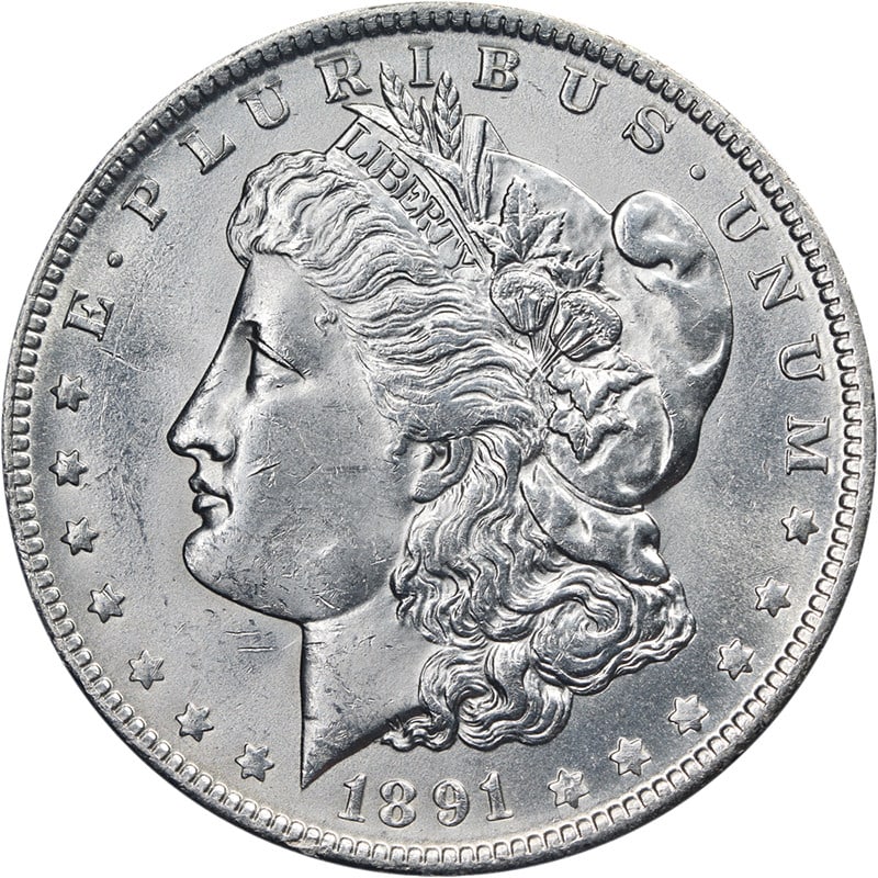 1891 O Morgan Dollar Choice BU Uncertified Silver: 1891 O Morgan Dollar Choice BU Uncertified Silver This 1891-O Morgan Silver Dollar is a Choice Brilliant Uncirculated (BU) coin featuring exceptional luster, strong strike, and attractive surfaces. Wi