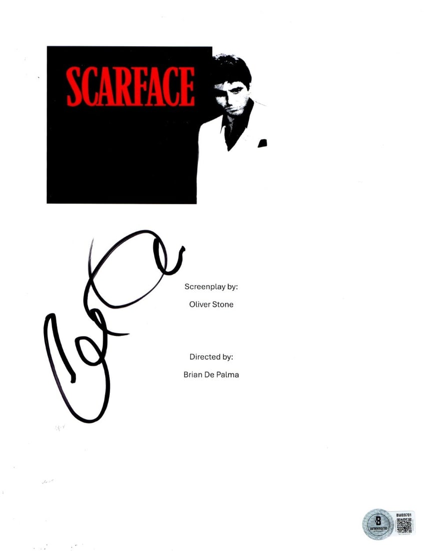 Scarface Tony Montana Script Cover Signed by Al Pacino BAS (1 of 2)