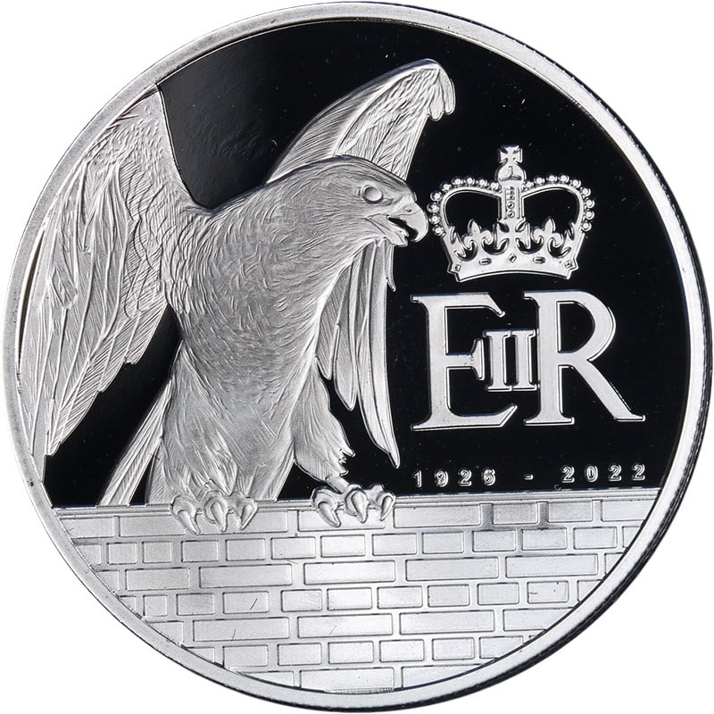 Pitcairn Islands Queen's Beast Falcon 2026 1 oz Silver Proof 5 Pounds (1 of 3)