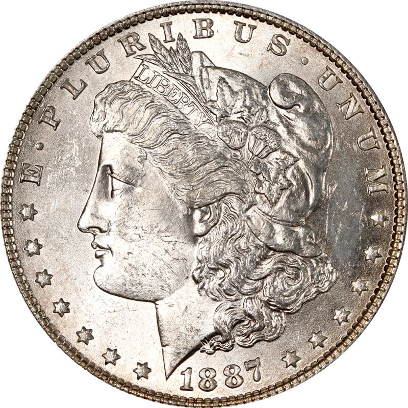 Uncirculated 1887 P Morgan Dollar Silver VAM5 Doubled Date: Uncirculated 1887 P Morgan Dollar Silver VAM5 Doubled Date 1887-P Morgan Silver Dollar variety identified as VAM5 with a doubled date. This pre-owned coin is uncirculated and uncertified. Specificatio