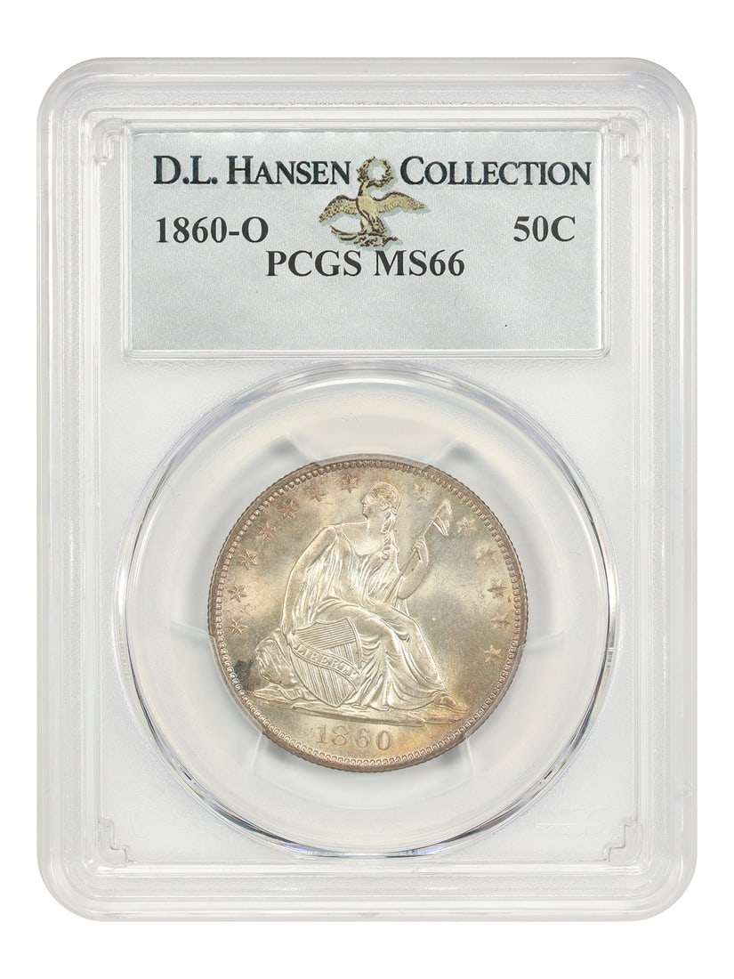 Liberty Seated Half Dollar 1860 O 50C PCGS MS66 (1 of 7)