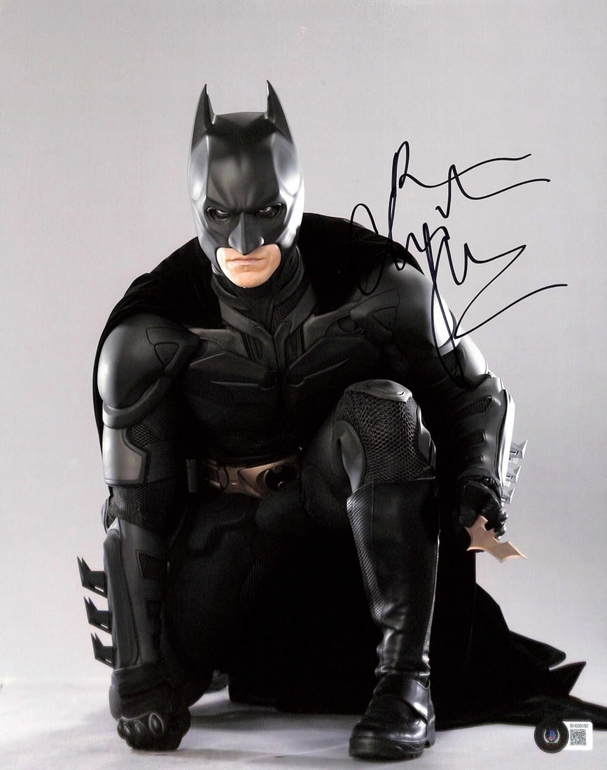 Beckett Certified Christian Bale Signed Batman Dark Knight Trilogy 11x14 Photo (1 of 1)