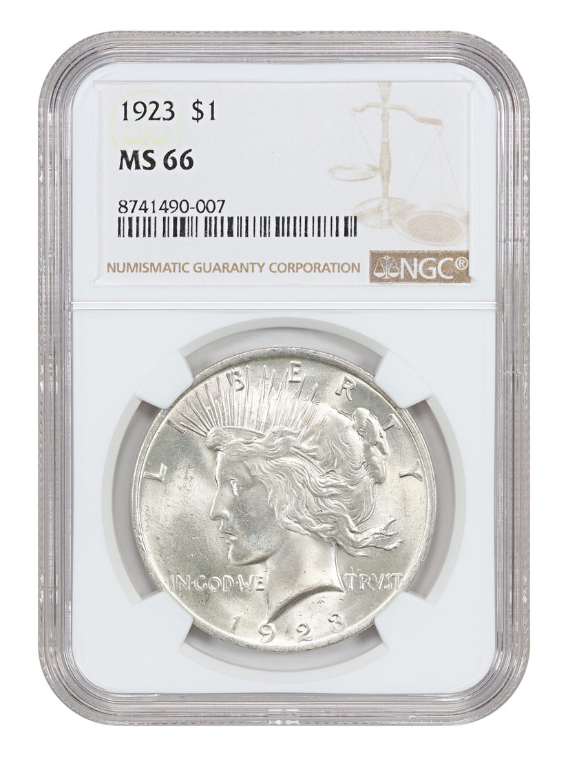 NGC MS66 1923 Peace Dollar $1 Uncirculated (1 of 4)