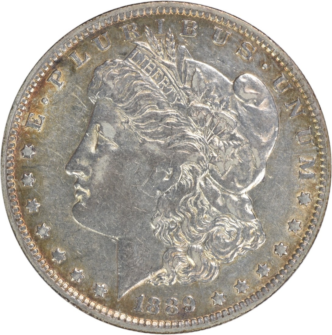 1889 New Orleans Morgan Dollar EF Uncertified Silver $1: 1889 New Orleans Morgan Dollar EF Uncertified Silver $1 1889-O Morgan Silver Dollar in EF grade. This circulated, uncertified United States coin features the classic Morgan design by George T. Morgan 