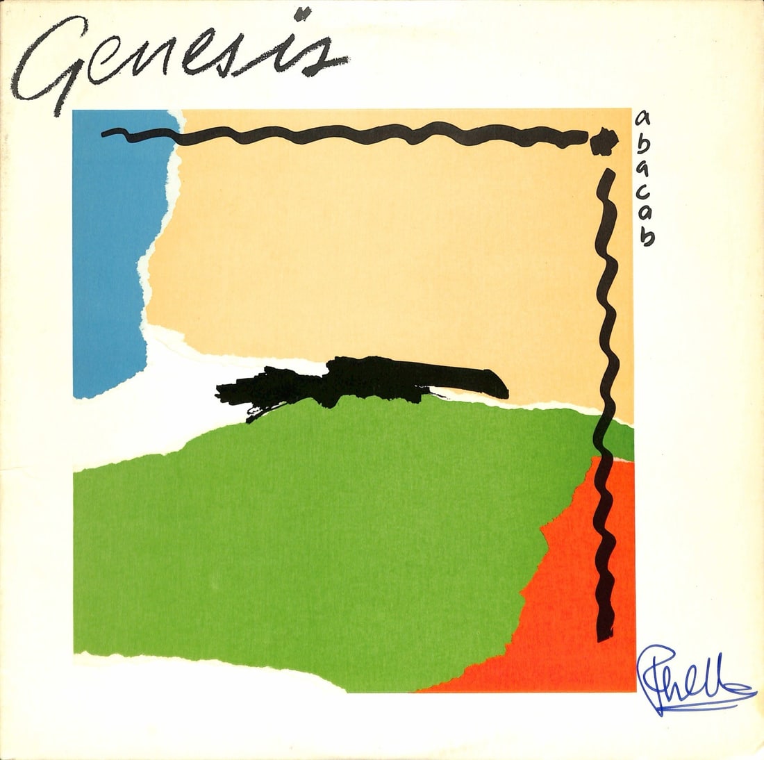 Beckett 10 Autographed Abacab Album Cover Phil Collins Genesis LOA: Beckett 10 Autographed Abacab Album Cover Phil Collins Genesis LOA Original Abacab album cover autographed by Phil Collins in blue permanent marker. The signature has been graded 10 by Beckett Authent