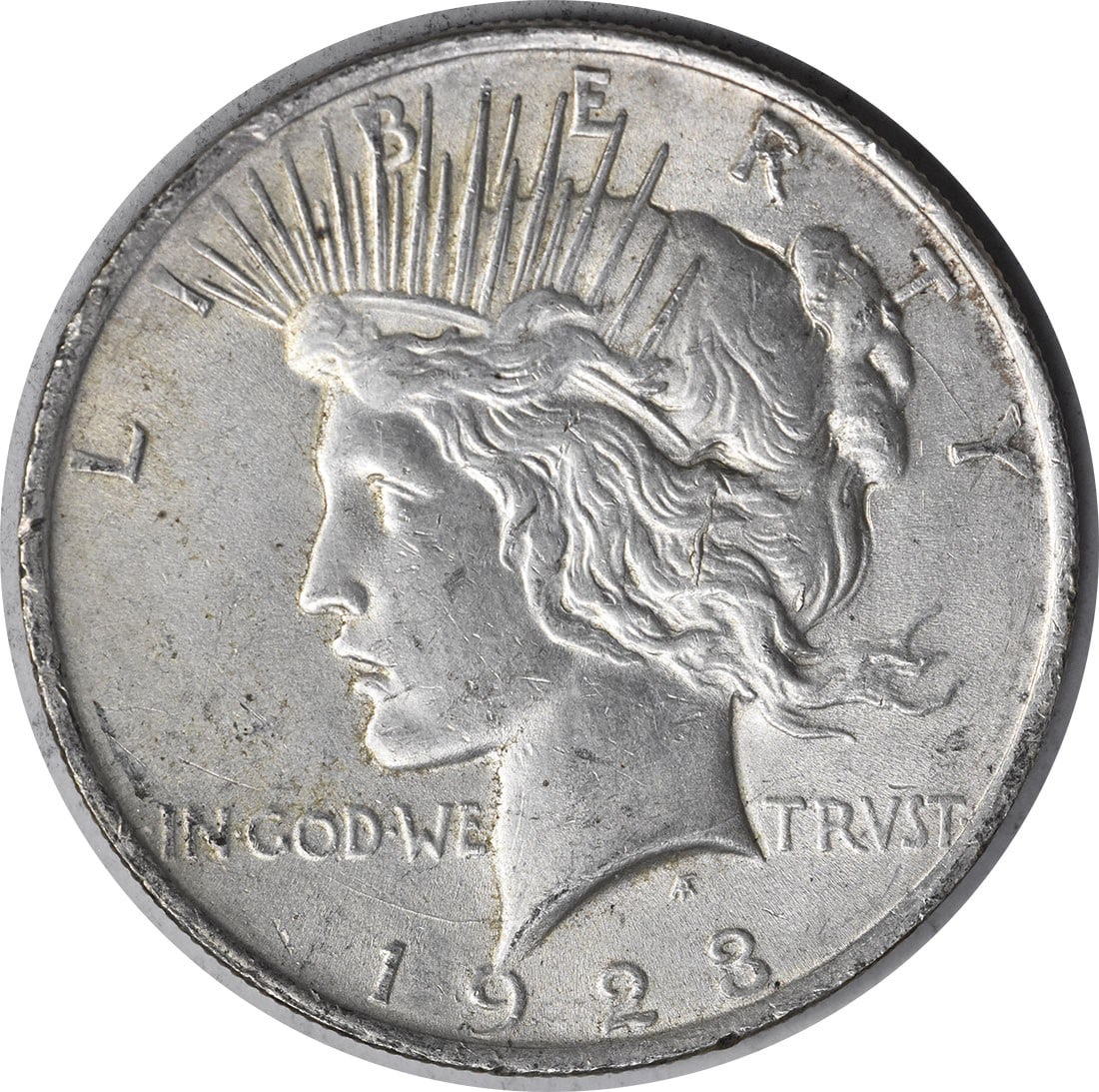 1923 Peace Dollar VAM 1V Silver $1 Choice AU Uncertified: 1923 Peace Dollar VAM 1V Silver $1 Choice AU Uncertified 1923 VAM 1V Peace Silver Dollar with Extra Hair variety, offered in Choice AU grade. This uncertified, pre-owned coin is a circulated example o