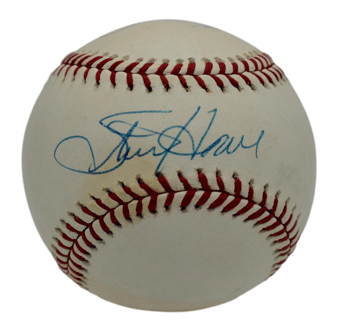 Rawlings 1996 World Series OML Baseball signed by Howe Wetteland Nelson JSA 211869: Rawlings 1996 World Series OML Baseball signed by Howe Wetteland Nelson JSA 211869 Original Rawlings 1996 World Series OML baseball signed by Howe, Wetteland, and Nelson. Pre-owned item from the Unite