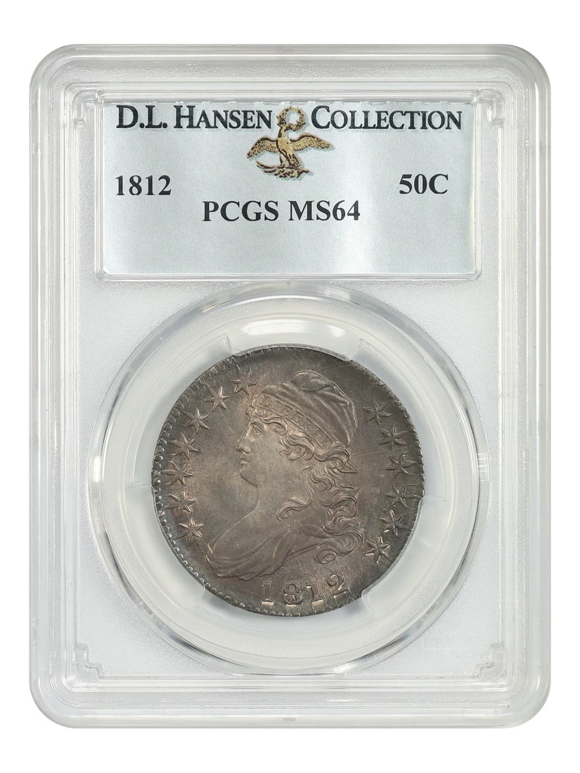 1812 Capped Bust Half Dollar PCGS MS64 ex D.L. Hansen (1 of 4)
