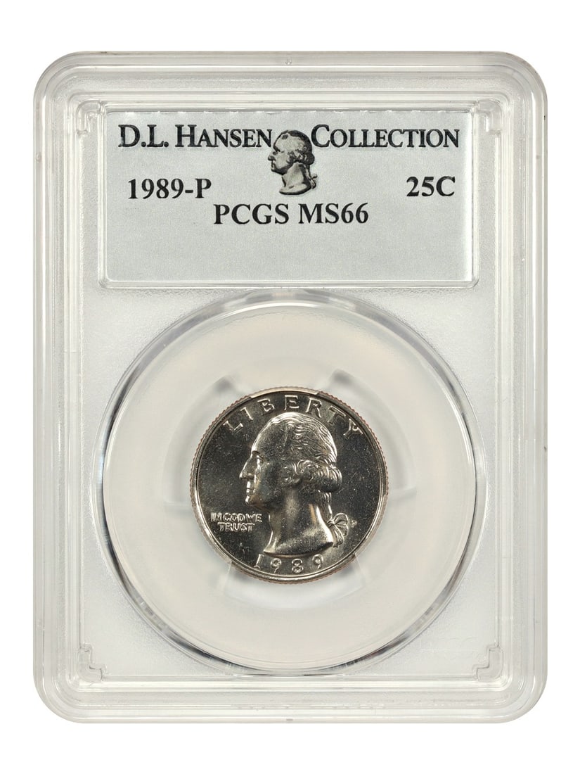 PCGS MS66 1989-P Washington Quarter 25C ex D.L. Hansen (1 of 4)