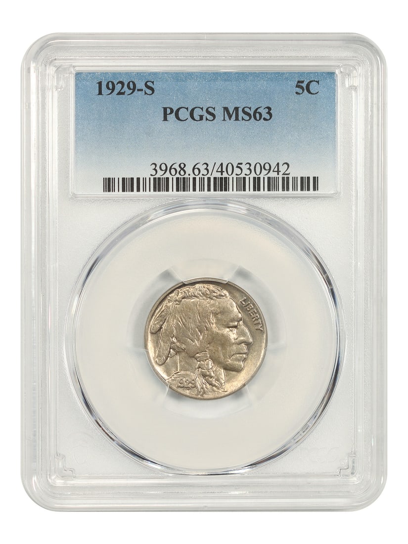 PCGS MS63 Buffalo Nickel 1929 S 5C (1 of 4)
