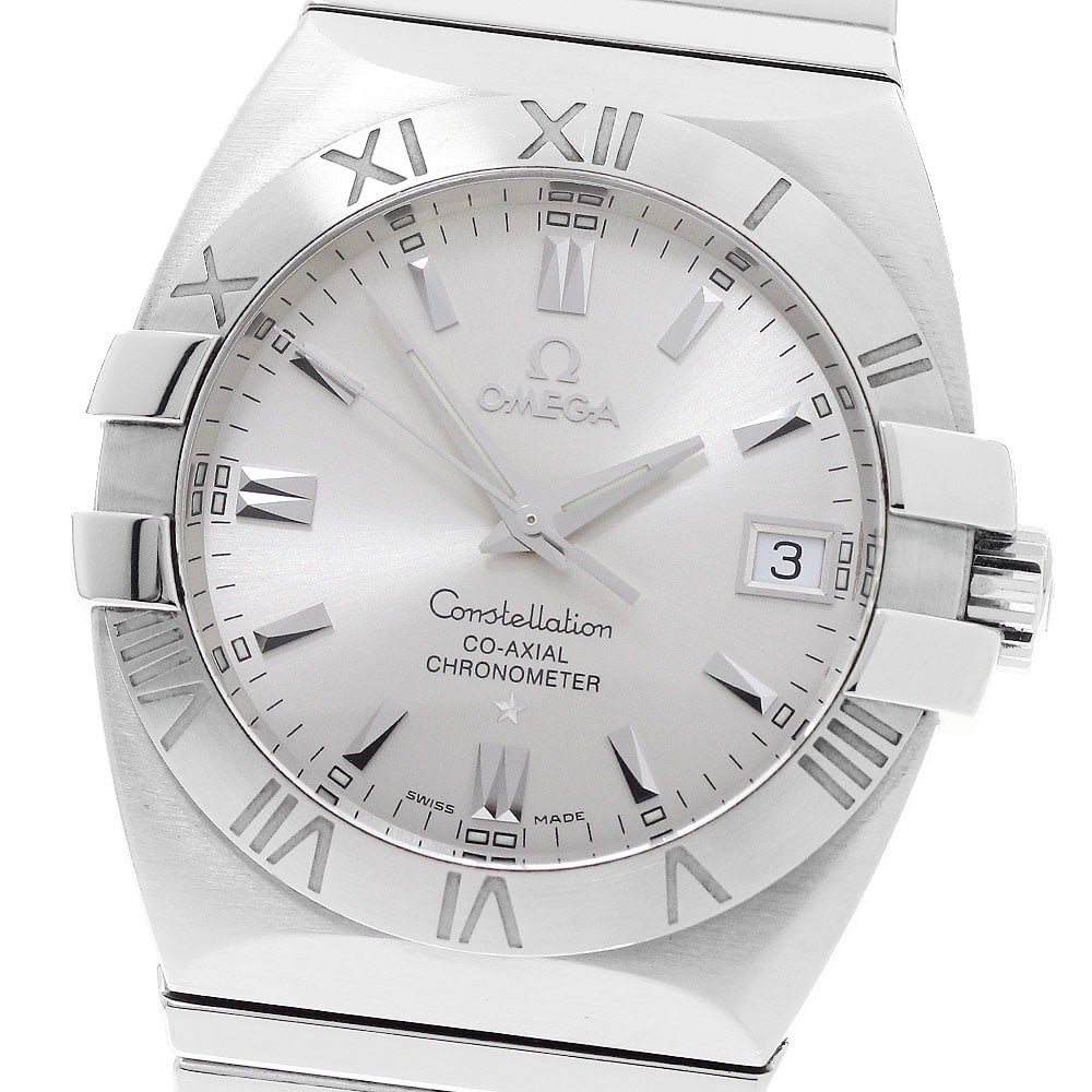 OMEGA Constellation Double Eagle 1501.30 mens automatic date watch: OMEGA Constellation Double Eagle 1501.30 mens automatic date watch Omega Constellation Double Eagle men's wristwatch with a silver dial, automatic movement, and date display. The stainless steel case 