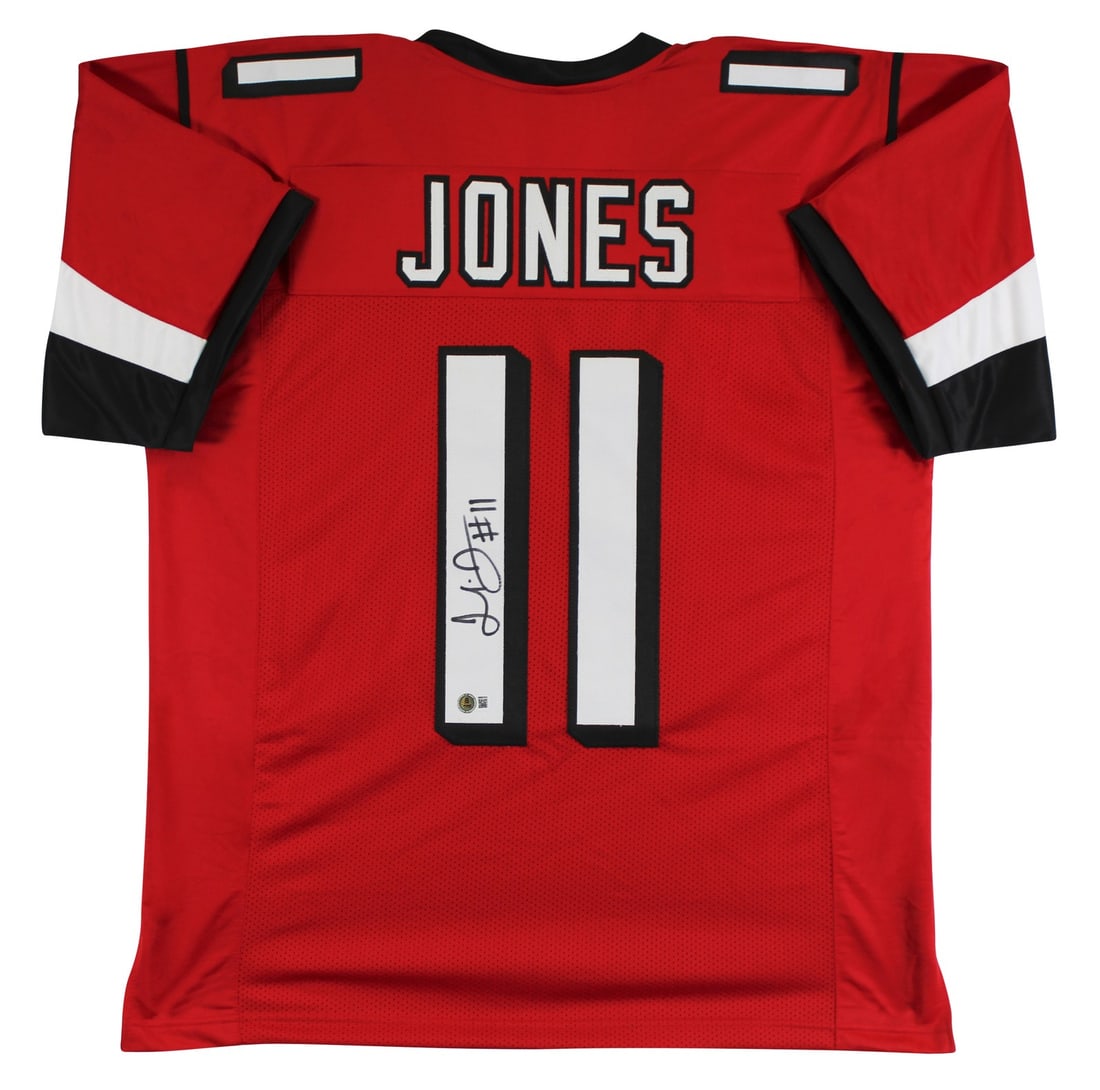 Julio Jones Autographed Red Pro Style Jersey BAS Authenticated: Julio Jones Autographed Red Pro Style Jersey BAS Authenticated Elevate your fan collection with this authentic red pro style jersey personally signed by Julio Jones, the star wide receiver of the Atla