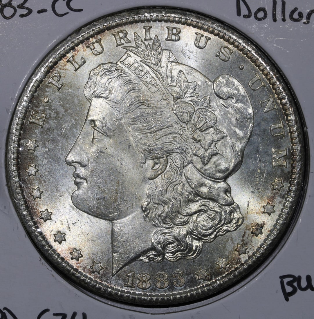 Carson City 1883 Morgan Silver Dollar $1 Key Date: Carson City 1883 Morgan Silver Dollar $1 Key Date 1883 Carson City Morgan Silver Dollar with a key date designation. This $1 coin is struck in silver and described as BU uncirculated. Condition is pre