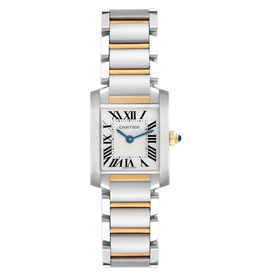 Cartier Tank Francaise Ladies Watch White Roman Dial 2-Tone Bracelet Ref. 2384/W51007Q4 (1 of 6)