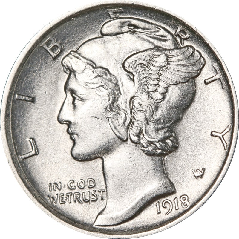 1918 P Silver Mercury Dime Split Bands Circulated: 1918 P Silver Mercury Dime Split Bands Circulated 1918-P Mercury Dime with split bands designation. This pre-owned coin is uncertified and listed in circulated condition. Specifications Item Type: Mer