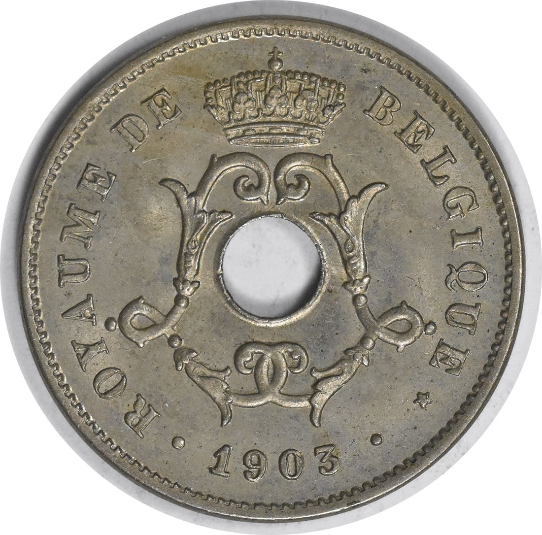 1903 Belgium 10 Centimes KM52 Uncertified Nickel Coin: 1903 Belgium 10 Centimes KM52 Uncertified Nickel Coin This 1903 French Belgium 10 Centimes coin (KM# 52) is an exquisite piece for numismatists. It features a nickel composition and is graded as Uncir
