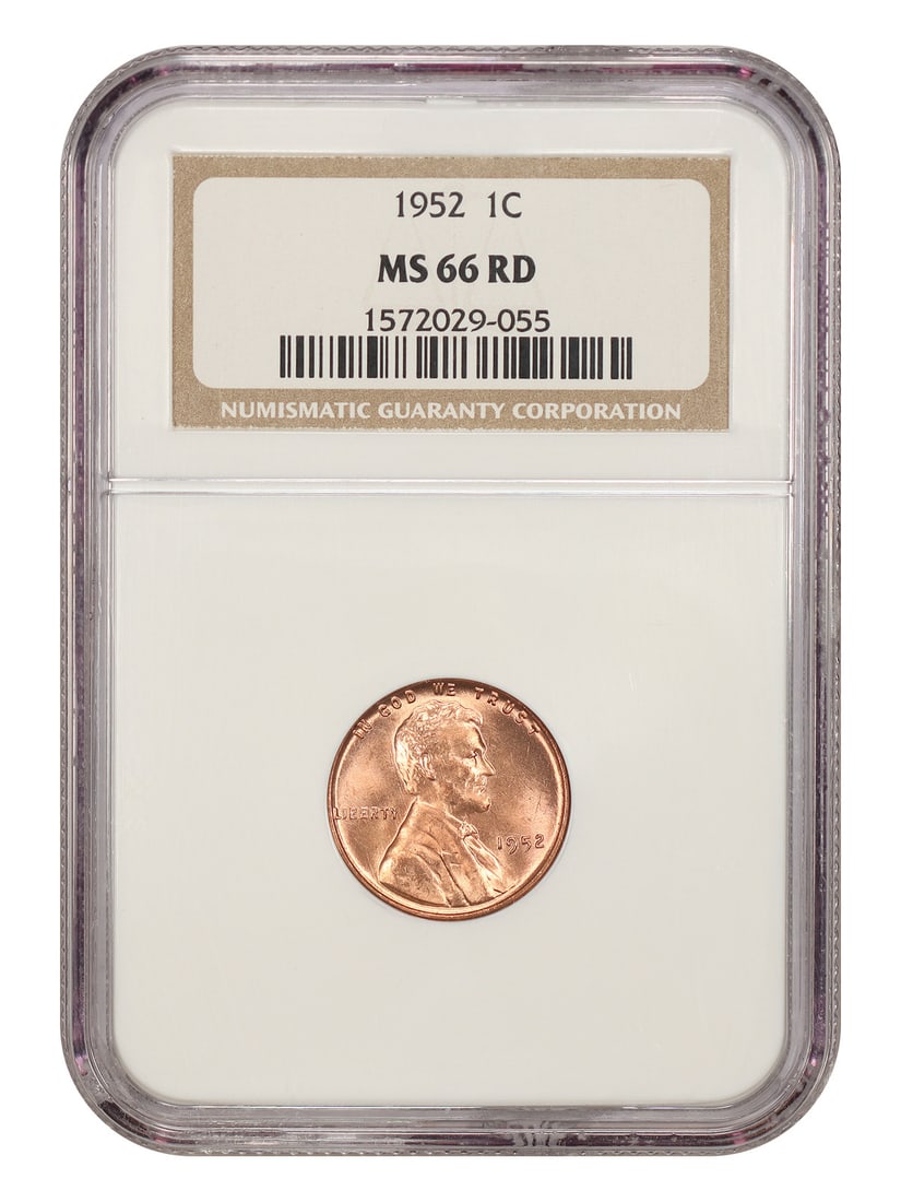 NGC MS66RD 1952 Lincoln Wheat Cent 1C Philadelphia RD (1 of 2)
