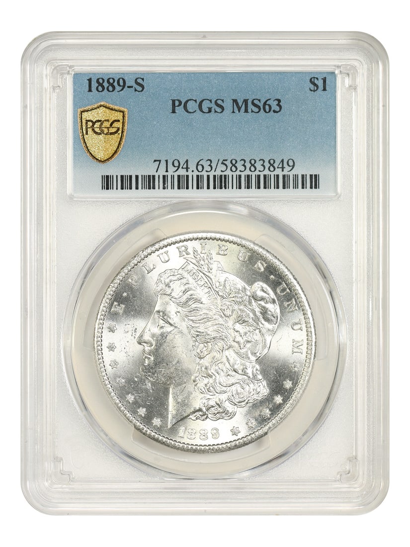 PCGS MS63 1889-S Morgan Silver Dollar $1 (1 of 4)