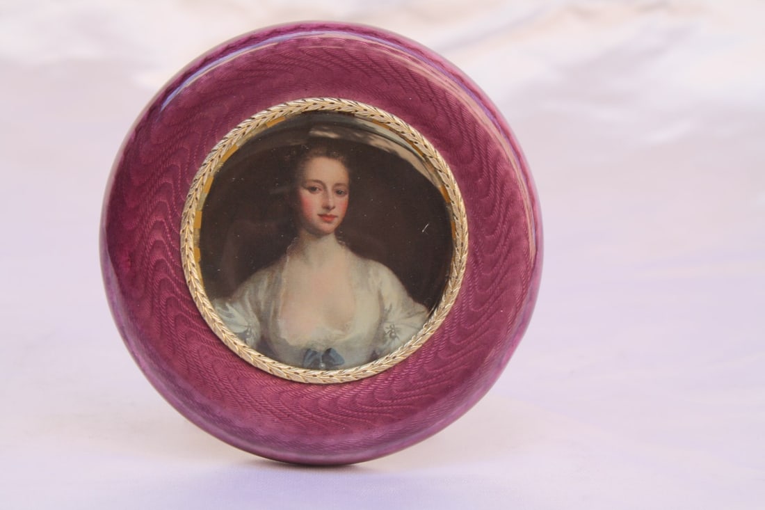 Signed 19th Century French Sterling Silver Enamel Picture Frame (1 of 6)