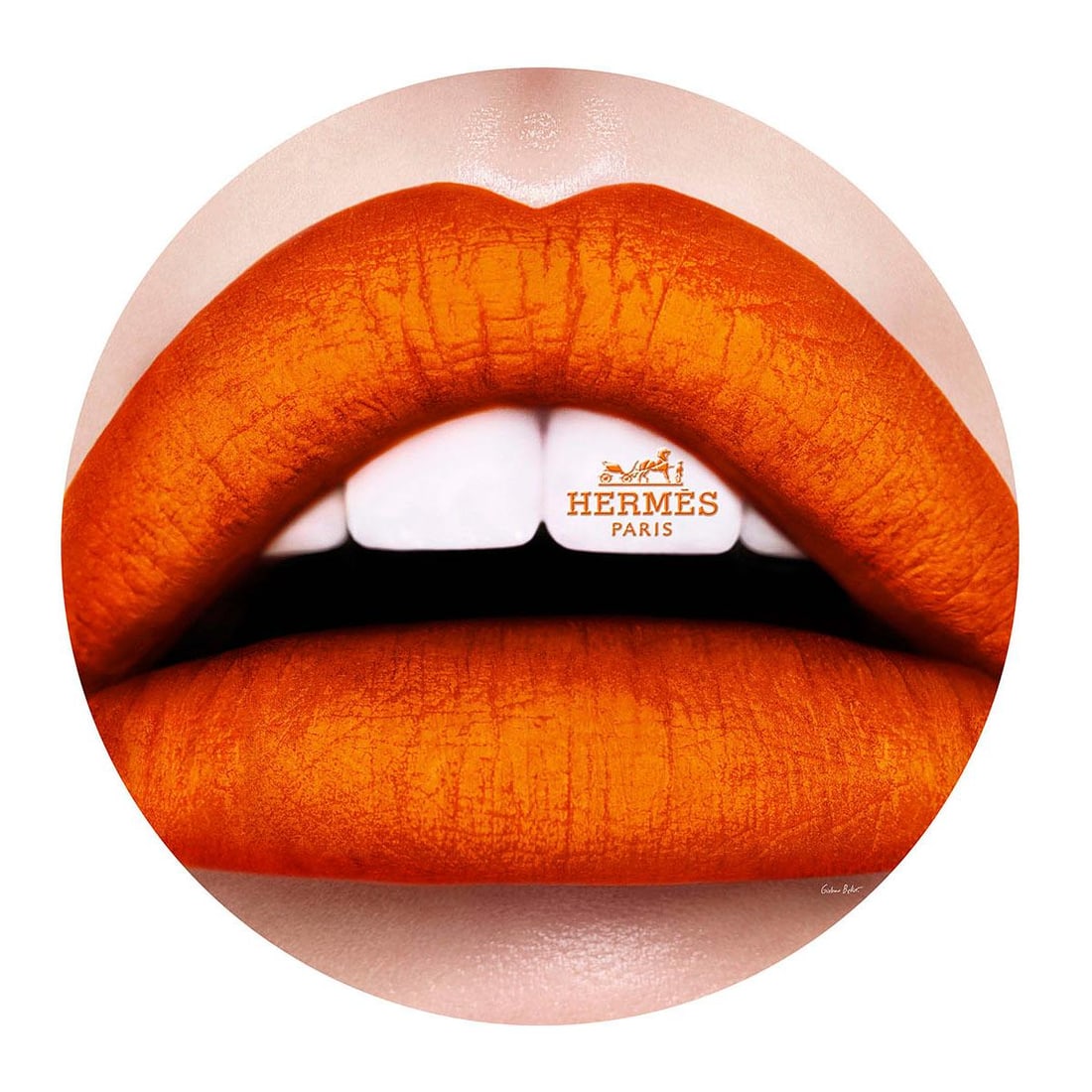 Giuliano Bekor LH14 Hermes 18 framed photo edition of 8: Giuliano Bekor LH14 Hermes 18 framed photo edition of 8 Contemporary fine art photograph from Giuliano Bekor's LIPS series, titled "LH14 Hermes 18." This 2018 work is an edition of 8 and is signed and