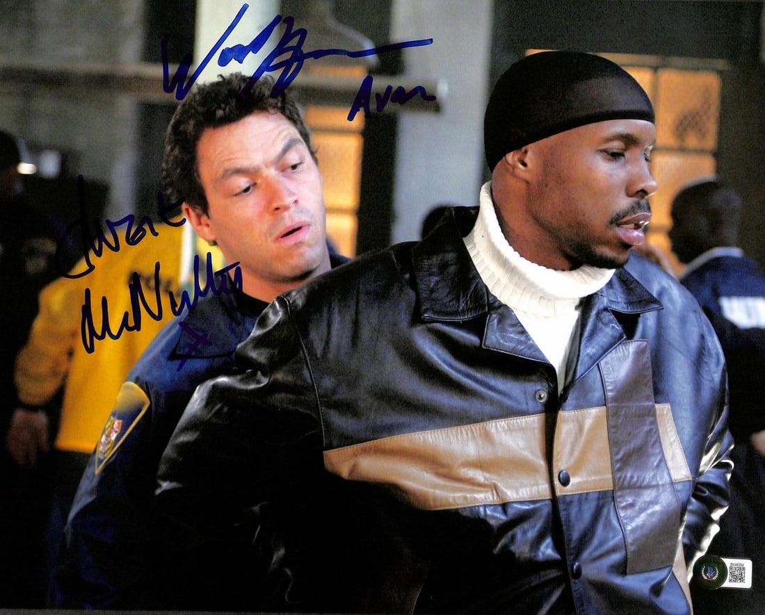 The Wire dual signed 11x14 photo Dominic West Wood Harris Beckett (1 of 1)