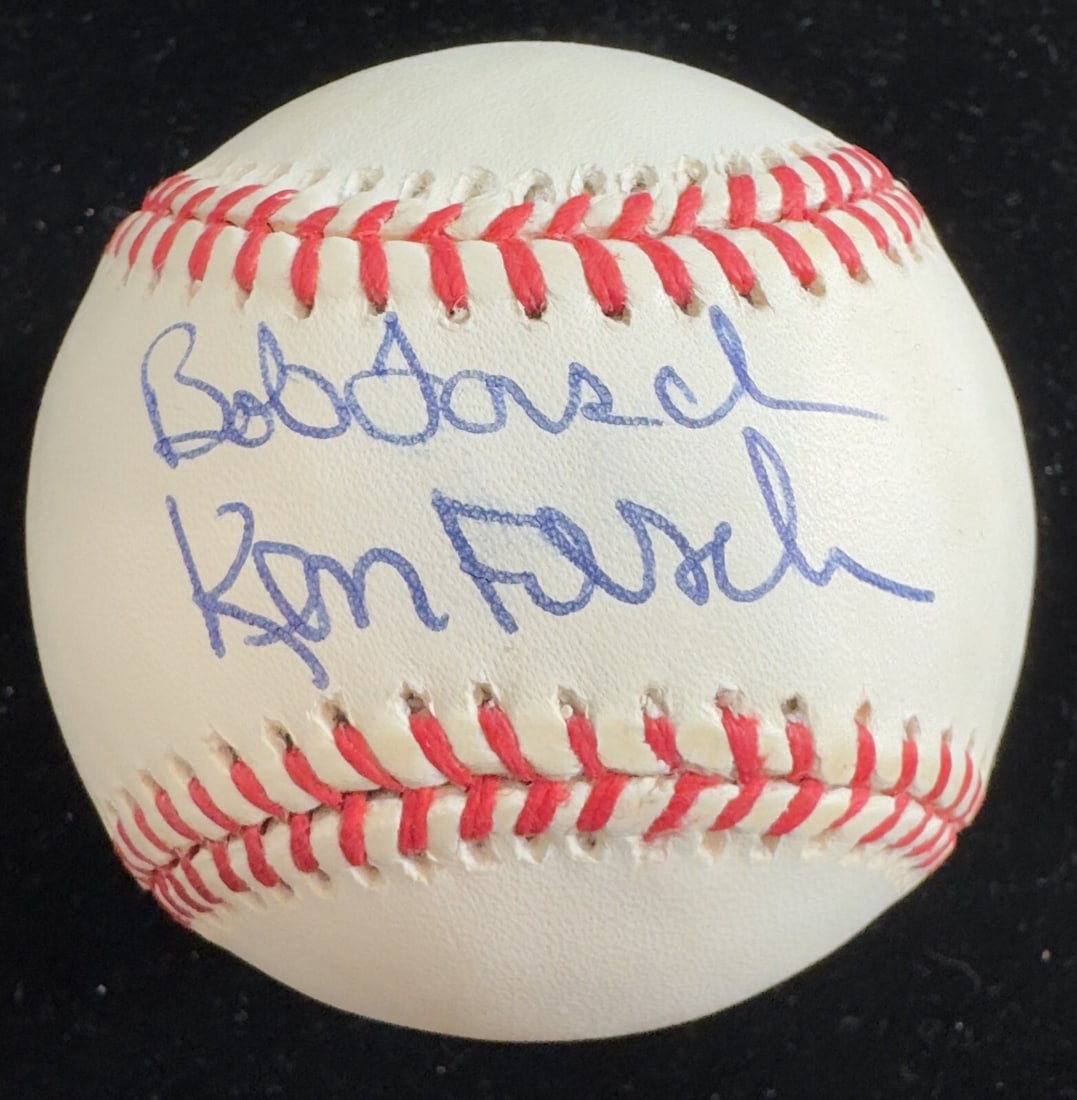 Ken and Bob Forsch Dual Signed Rawlings Baseball Beckett Authenticated (1 of 1)