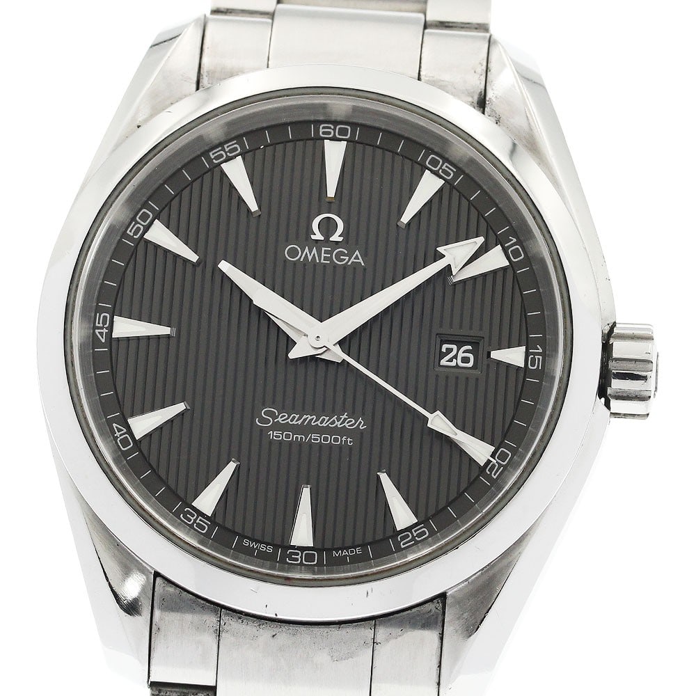 OMEGA Seamaster Aqua Terra 231.10.39.61.06.001 Quartz Date Mens Watch: OMEGA Seamaster Aqua Terra 231.10.39.61.06.001 Quartz Date Mens Watch OMEGA Seamaster Aqua Terra Date quartz men's wristwatch with a gray dial and stainless steel case and bracelet. The watch features