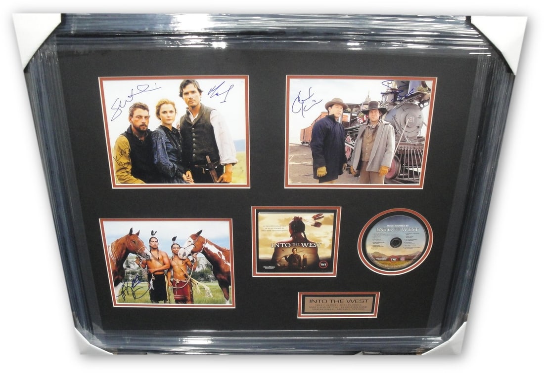 Framed Into The West Cast Photo Collage Signed by Keri Russell Authenticated: Framed Into The West Cast Photo Collage Signed by Keri Russell Authenticated This is a custom-framed photo collage from "Into The West" featuring authentic signatures from cast members, including Keri