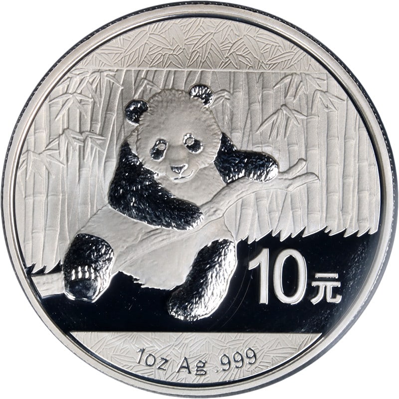 PCGS MS70 First Strike 2014 China 1 oz Silver 10 Yuan Coin: PCGS MS70 First Strike 2014 China 1 oz Silver 10 Yuan Coin Original 2014 China 1 Ounce Silver 10 Yuan coin graded PCGS MS70 First Strike. This uncirculated silver coin is offered as a stock item and h