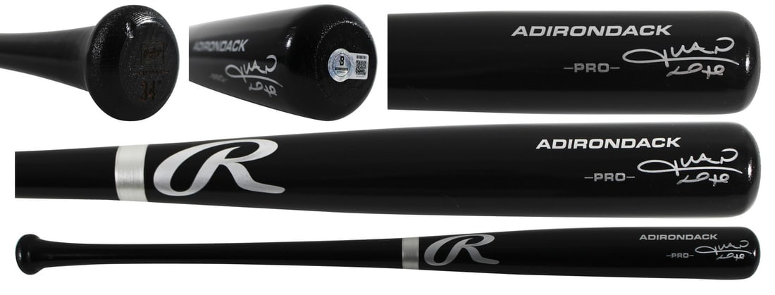Juan Soto autographed Rawlings Adirondack black baseball bat Beckett BAS (1 of 7)