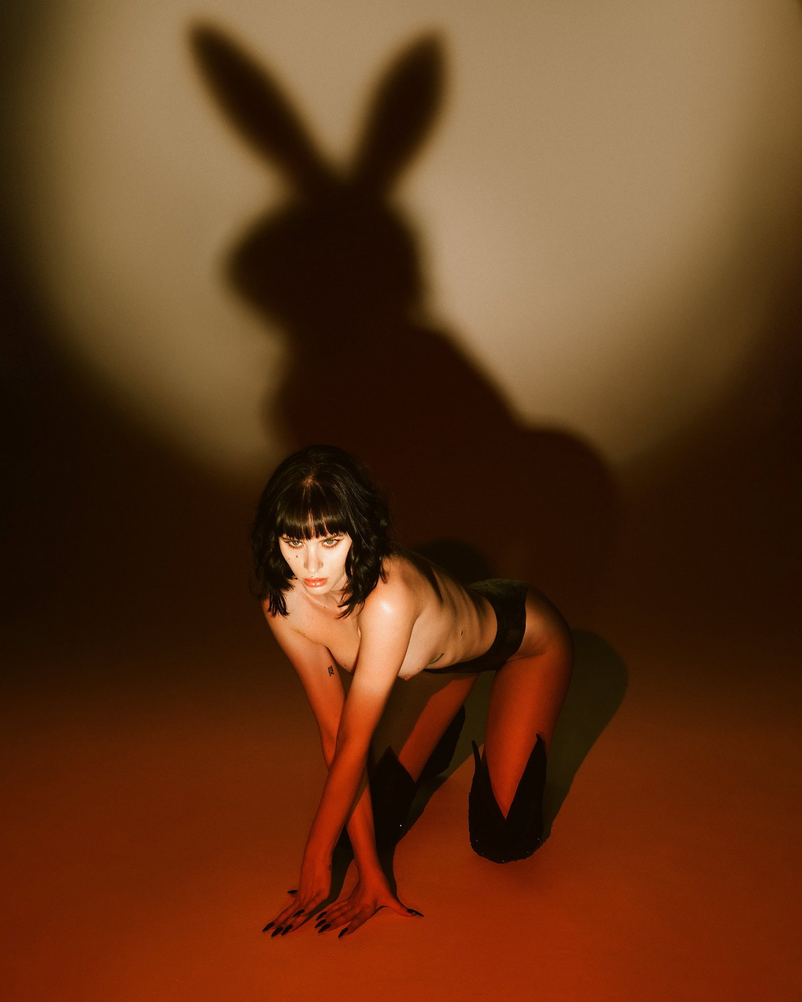Framed Brian Ziff Bad Bunny giclee print 30" x 24" Edition 1/12: Framed Brian Ziff Bad Bunny giclee print 30" x 24" Edition 1/12 Framed giclee photography print titled "Bad Bunny" by Brian Ziff, created in 2020 as edition 1/12. Printed with archival ink on Canson P