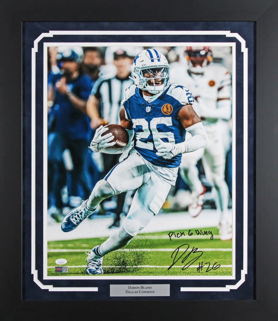 Framed 16x20 Signed Daron Bland Photo Pick 6 King JSA (1 of 2)