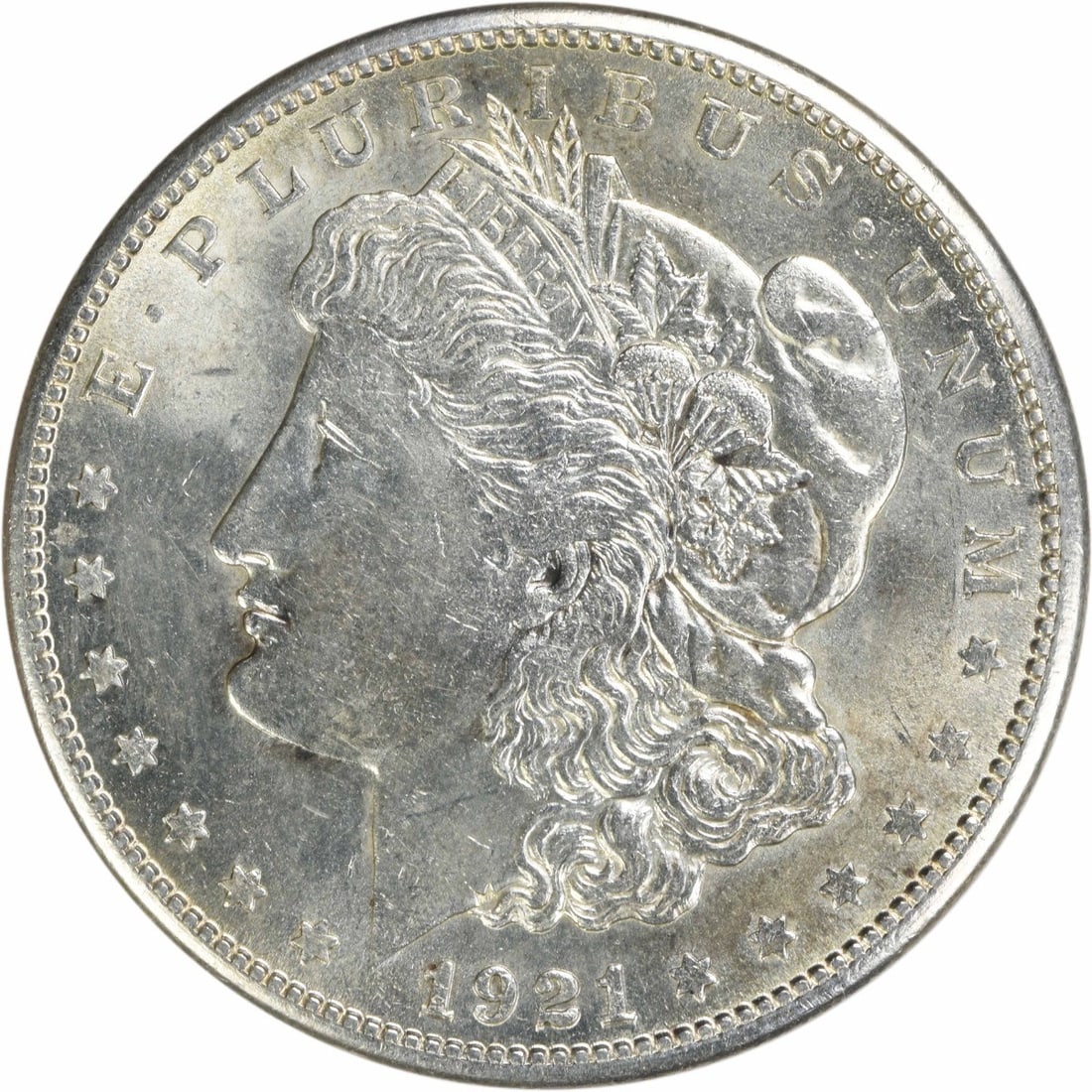 1921 San Francisco Morgan Dollar Silver BU Uncertified Coin: 1921 San Francisco Morgan Dollar Silver BU Uncertified Coin This is a 1921-S Morgan Silver Dollar from the United States, featuring an uncirculated condition with Brilliant Uncirculated (BU) grade. Th
