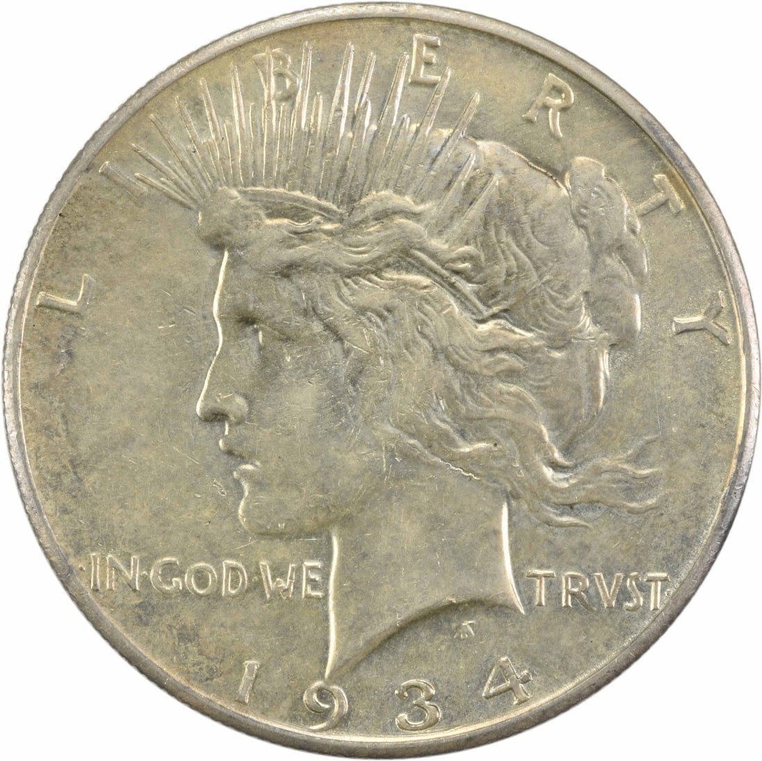 1934 S United States Peace Dollar Silver $1 AU Uncertified (1 of 2)
