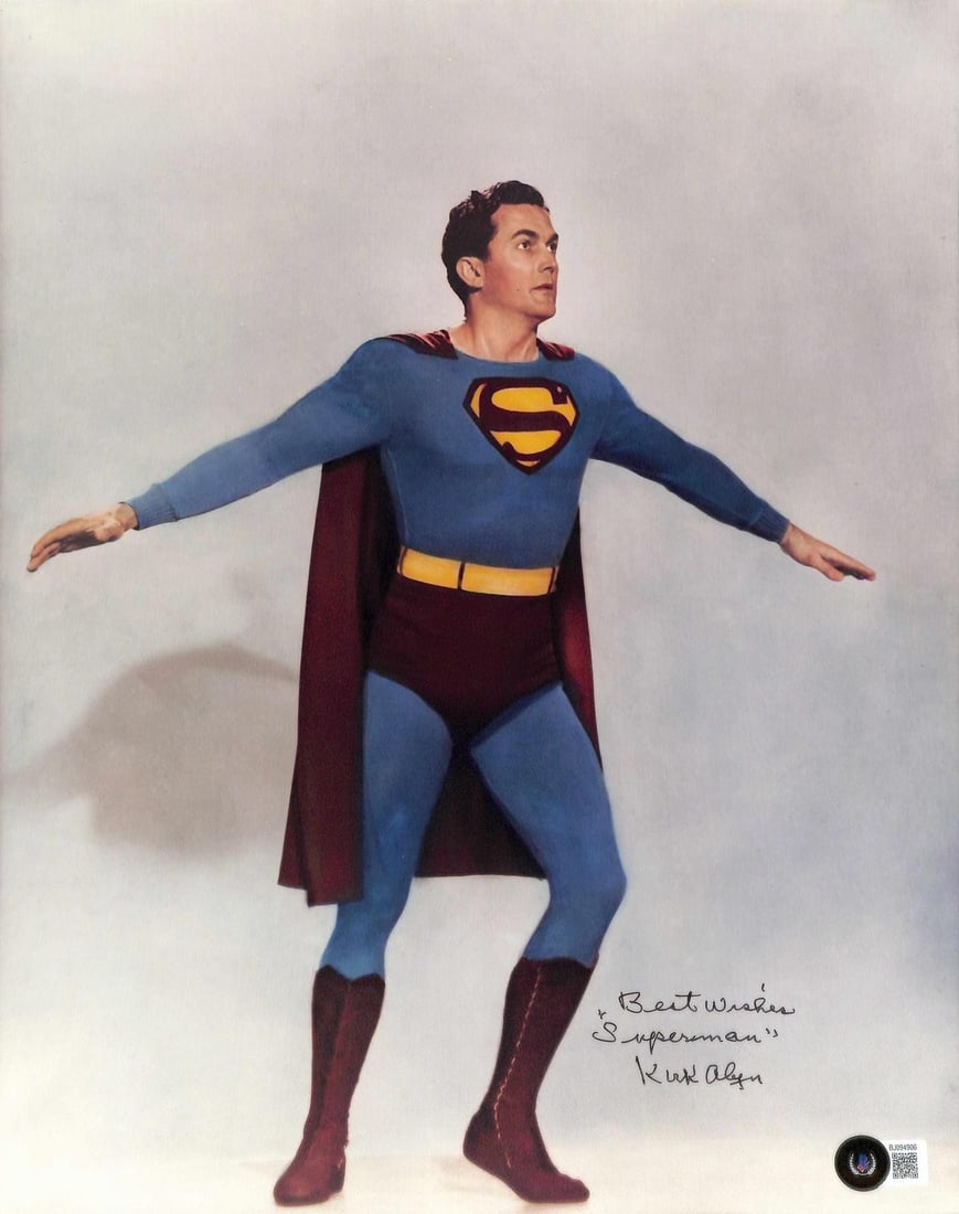 Beckett Authenticated Kirk Alyn Superman 11x14 Signed Inscribed Photo (1 of 1)