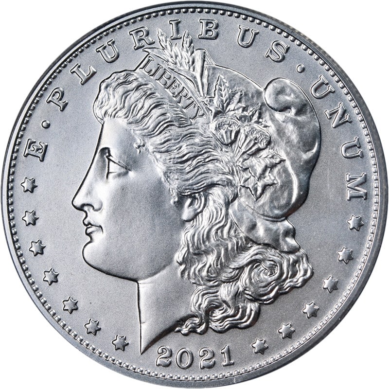 ANACS MS70 First Release 2021 P Morgan Silver Dollar: ANACS MS70 First Release 2021 P Morgan Silver Dollar Original 2021-P Morgan Silver Dollar graded ANACS MS70 First Release. This uncirculated silver coin is described as having superb eye appeal, fanta