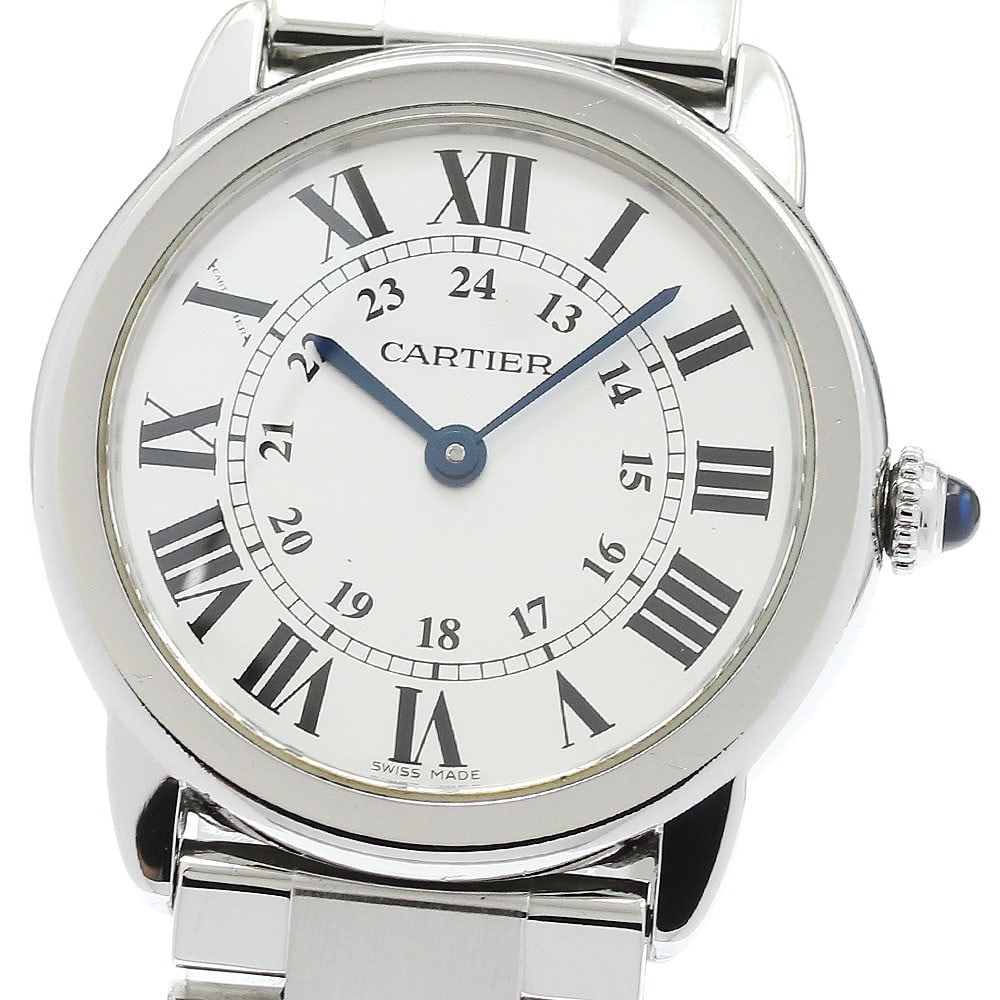 Cartier Ronde Solo SM Womens Quartz Wristwatch Ref W6701004 (1 of 6)