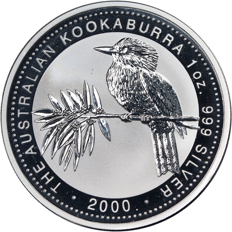 Australia 2000 Silver Kookaburra 1 Ounce Uncertified BU Coin (1 of 2)