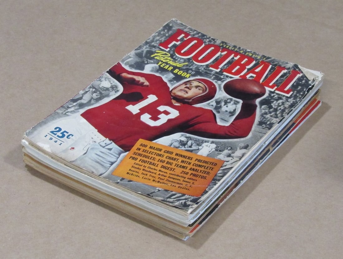 Lot of 10 Street & Smith College Football Yearbooks 1941 to 1949 (1 of 3)