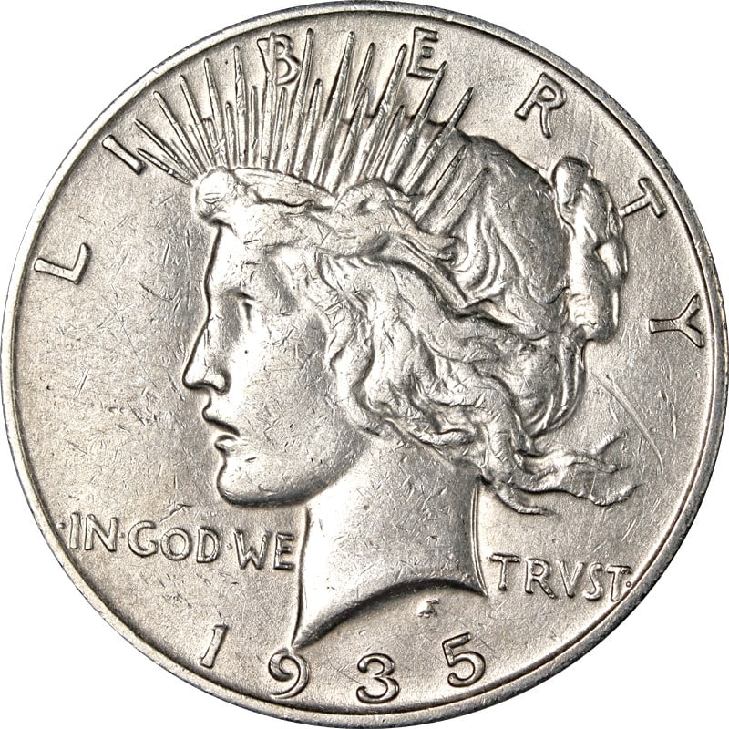 United States 1935 S Peace Silver Dollar Coin (1 of 2)