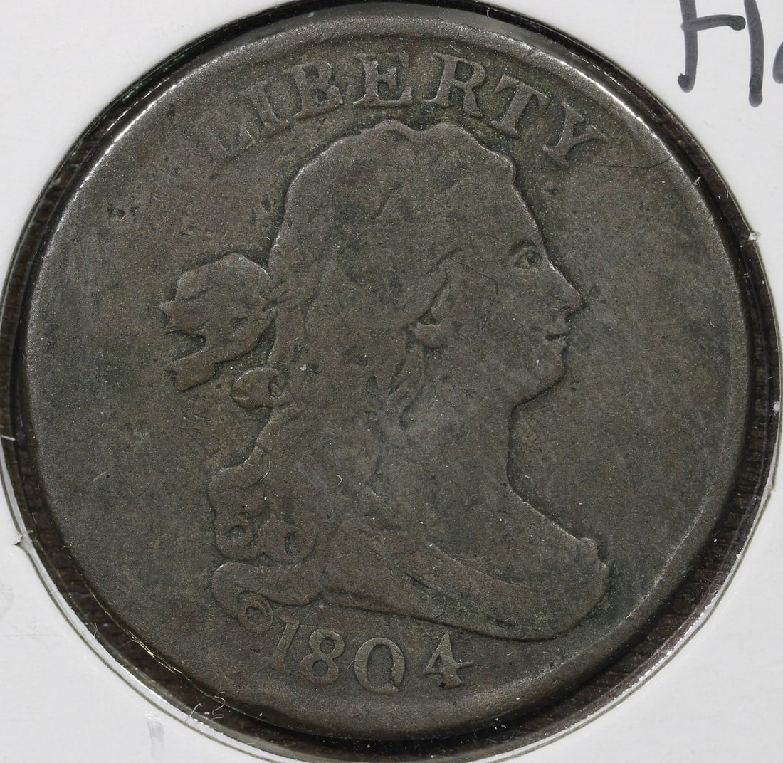 1804 United States Draped Bust Half Cent Copper 1/2C (1 of 2)