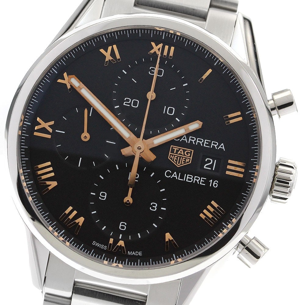 TAG HEUER Carrera Calibre 16 CBK2113.BA0715 Mens Automatic Watch: TAG HEUER Carrera Calibre 16 CBK2113.BA0715 Mens Automatic Watch TAG HEUER Carrera Calibre 16 men's wristwatch with automatic movement and a black dial. This Japan Limited model is one of 400 pieces a