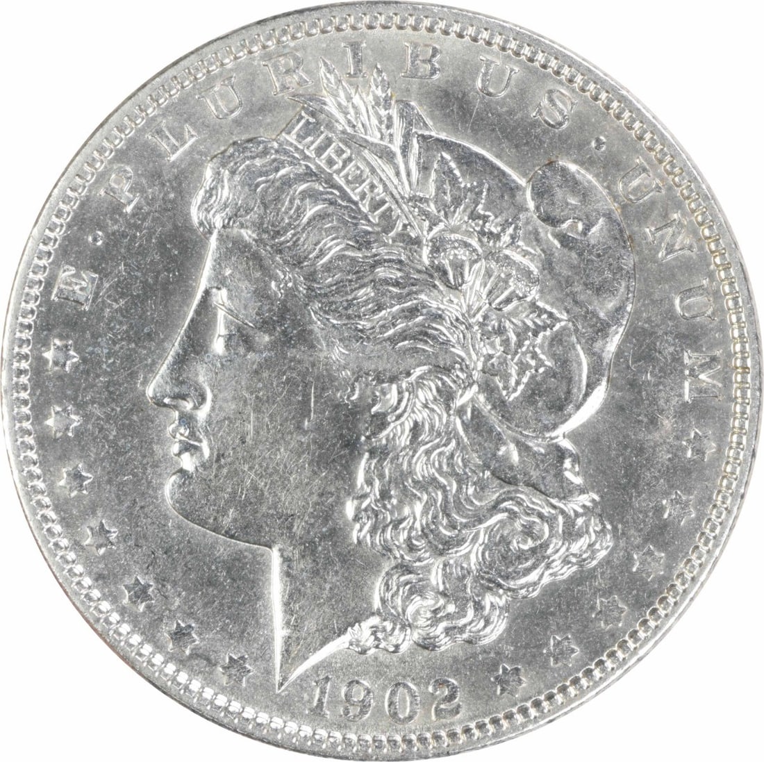 1902 $1 Morgan Dollar AU Silver Uncertified Coin: 1902 $1 Morgan Dollar AU Silver Uncertified Coin 1902 Morgan Silver Dollar in AU grade. This pre-owned coin is uncertified and listed as circulated. Specifications Coin: Morgan Silver Dollar Year: 190