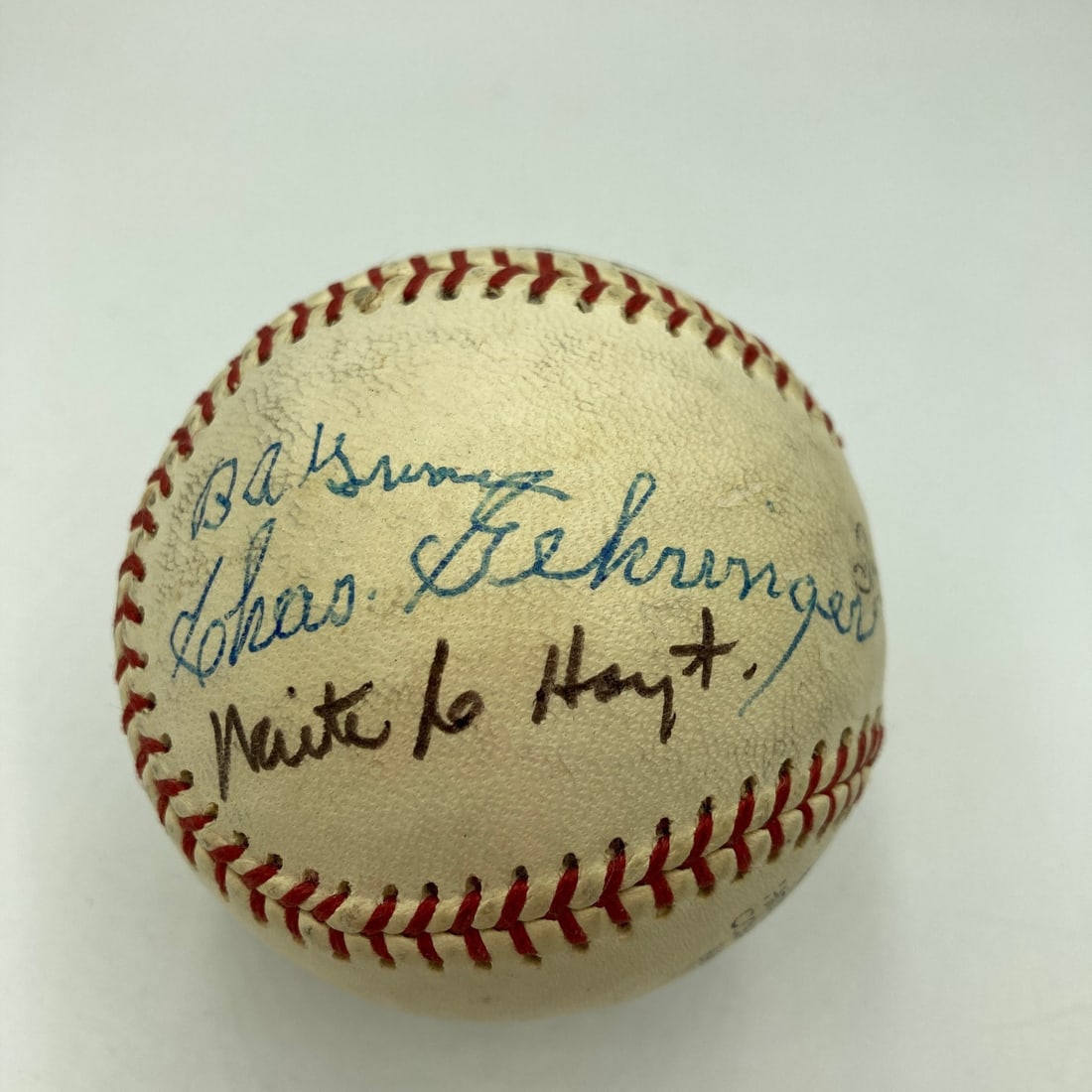 JSA Certified Hall of Fame Autographed Baseball Averill Grimes Hoyt (1 of 7)