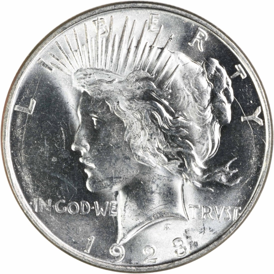 1923 D $1 Peace Dollar Silver MS63 Uncertified (1 of 2)